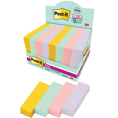 3M ポスト・イット 強粘着見出し マルチカラー5 50×15mm 4色 7001SS-MC-5 1パック(32冊)