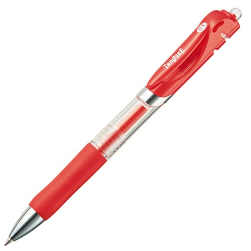 TANOSEE ノック式ゲルインクボールペン 0.5mm 赤 1本