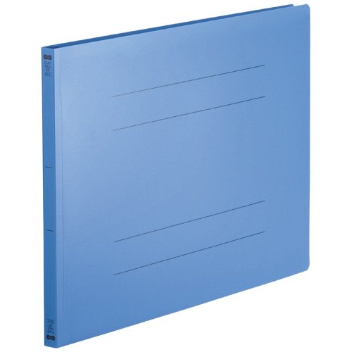 TANOSEE フラットファイル(再生PP) A3ヨコ 150枚収容 背幅18mm ロイヤルブルー 1パック(5冊)