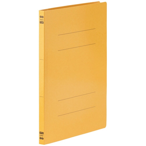 TANOSEE フラットファイル PPラミネート表紙タイプ A4タテ 150枚収容 背幅17.5mm イエロー 1パック(10冊)