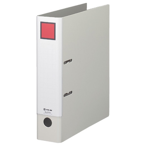キングジム レバーリングファイル Dタイプ A4タテ 2穴 500枚収容 背幅69mm ライトグレー 3775 1冊