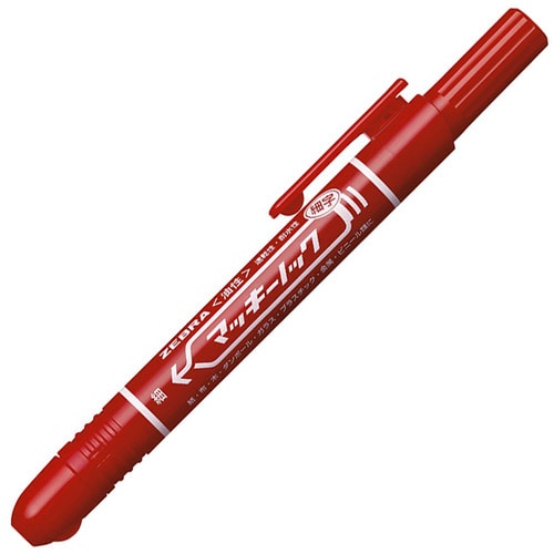 ゼブラ 油性マーカー マッキーノック 細字 赤 P-YYSS6-R 1本