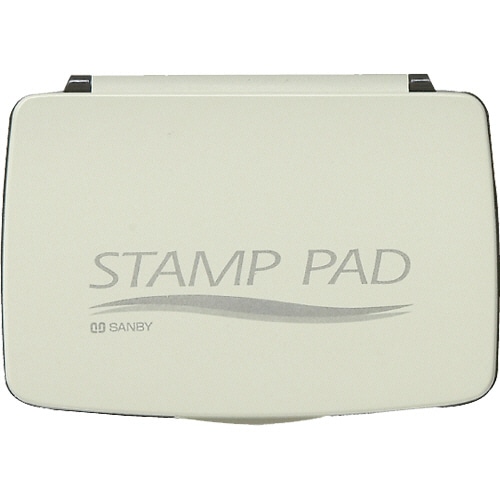 サンビー 顔料系スタンプ台 中型 銀 SA-29 1個