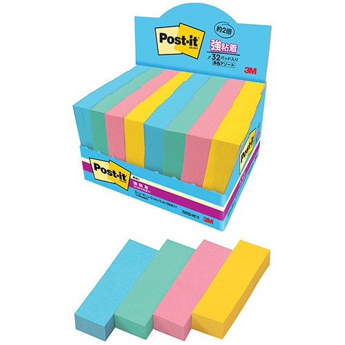 3M ポスト・イット 強粘着見出し マルチカラー3 50×15mm 4色 7001SS-MC-3 1パック(32冊)