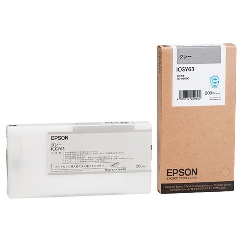 エプソン インクカートリッジ グレー 200mL ICGY63 1個