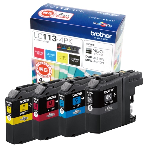 ブラザー インクカートリッジ お徳用 4色 LC113-4PK 1箱(4個:各色1個)