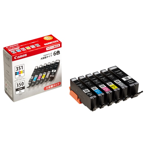 キヤノン インクタンク BCI-351XL+350XL/6MP 6色マルチパック(大容量) 6552B002 1箱(6個:各色1個)