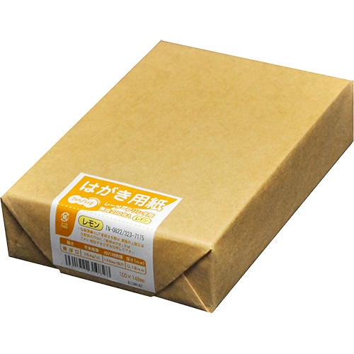 TANOSEE レーザープリンタ用 はがき用紙 レモン 1冊(200枚)