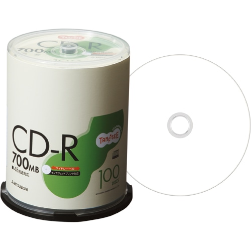 TANOSEE 三菱化学 SR80FPW100T データ用CD-R 700MB 48倍速 スピンドル