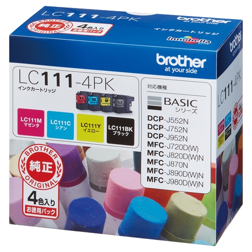 ブラザー インクカートリッジ お徳用 4色 LC111-4PK 1箱(4個:各色1個)
