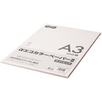 TANOSEE αエコカラーペーパーII A3 ライトピンク 少枚数パック 1冊(100枚)