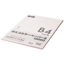 TANOSEE αエコカラーペーパーII B4 ライトピンク 少枚数パック 1冊(100枚)