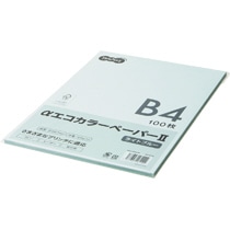 TANOSEE αエコカラーペーパーII B4 ライトブルー 少枚数パック 1冊(100枚)