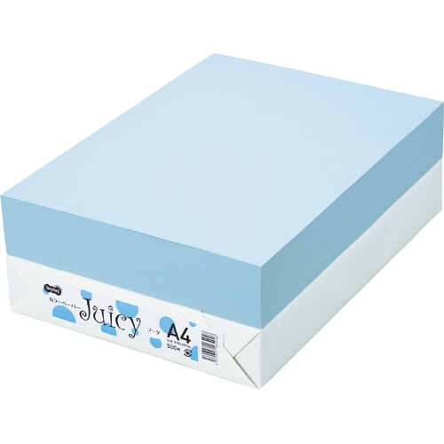 TANOSEE カラーペーパー Juicy A4 ソーダ 1冊(500枚)