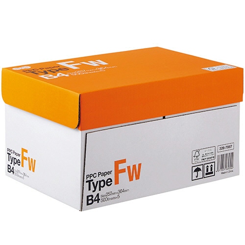TANOSEE PPC Paper Type FW B4 1箱(2500枚:500枚×5冊)