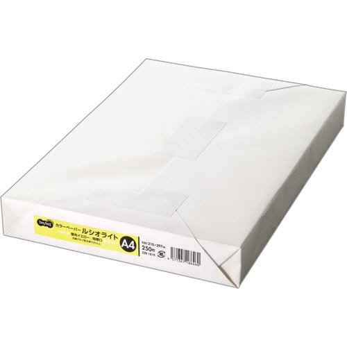 TANOSEE カラーペーパー ルシオライト 特厚口 A4 蛍光イエロー 1冊(250枚)