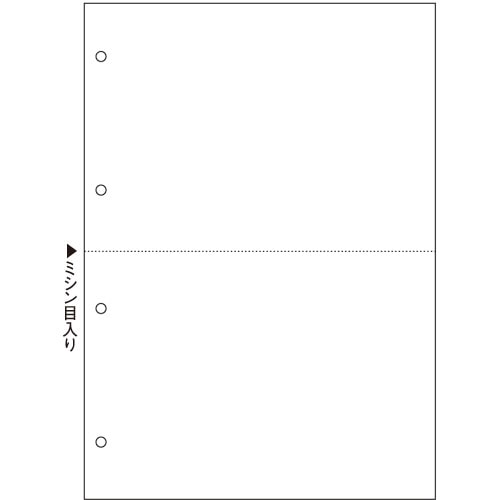 TANOSEE マルチプリンタ帳票(FSC森林認証紙) A4白紙 2面4穴 1箱(500枚)