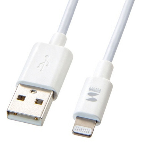 サンワサプライ ライトニングケーブル ホワイト 1m KB-IPLT10K3W 1本