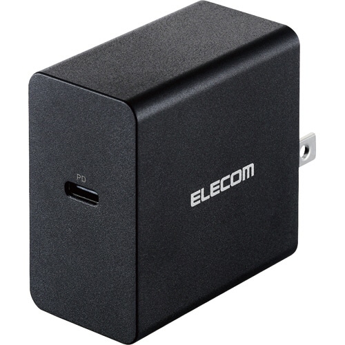 エレコム GaN PD対応AC充電器(PD45W/Type-Cポート) ブラック ACDC-PD0745BK 1個