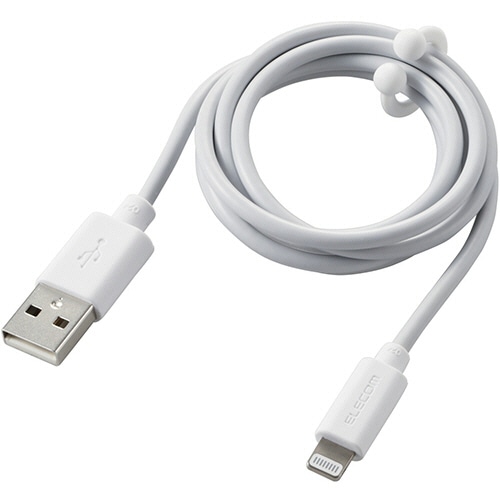 エレコム まとまるLightningケーブル ホワイト 1.0m RoHS指令準拠(10物質) MPA-MUAL10WH 1本