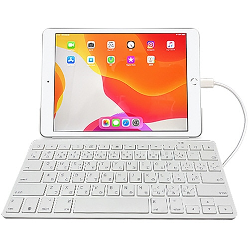 ハイディスク iOS Lightning有線キーボード ホワイト HD-AK8PINWH 1個