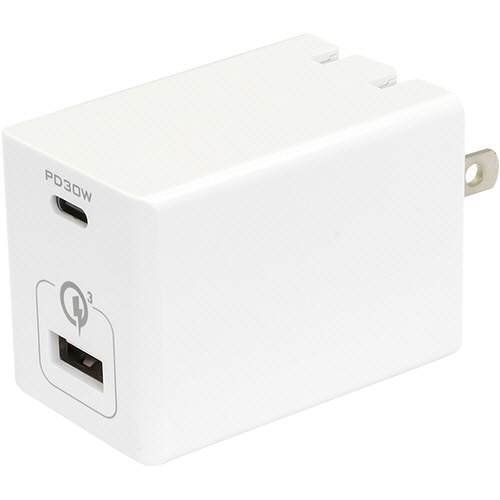 オウルテック PD&QC対応ACアダプタ ホワイト OWL-APD48C1A1G-WH 1個
