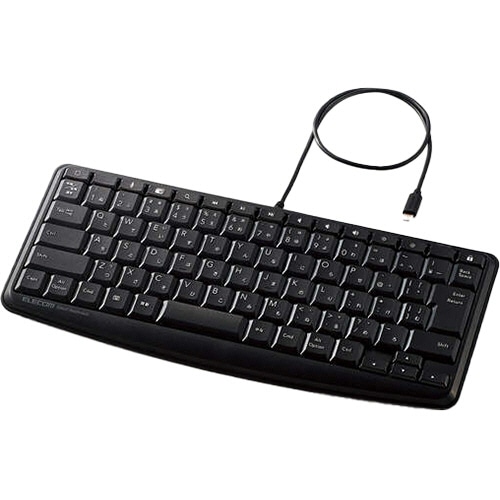 エレコム Lightning静音ミニキーボード ブラック TK-LCM02BK 1台