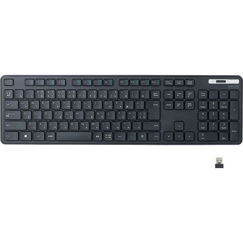 エレコム 抗菌 無線薄型フルキーボード ブラック TK-FDM110TKBK 1台