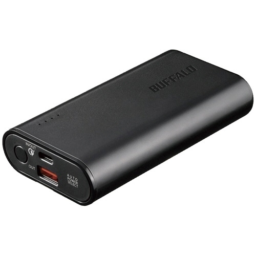 バッファロー モバイルバッテリー Type-C入出力対応 10050mAh 2ポート ブラック BSMPB10010C2BK 1個