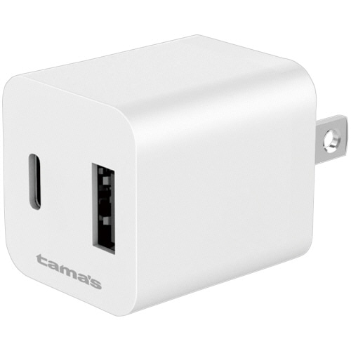 多摩電子工業　ＰＤ対応　２０Ｗ　コンセントチャージャー　Ｃ＋Ａ　ホワイト　ＴＡＰ１３７ＵＣＷ　１個