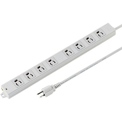 サンワサプライ 工事物件タップ 抜け止め マグネット付 3P・8個口 3m TAP-KS8-3 1個