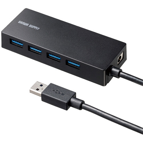 サンワサプライ HDD接続対応 USB3.2 Gen1 4ポートハブ ブラック USB-3HTV433BK 1個