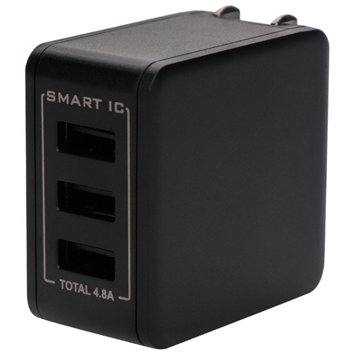 オウルテック USB Type-A 3ポートAC充電器 ブラック OWL-ACU348AS-BK 1個