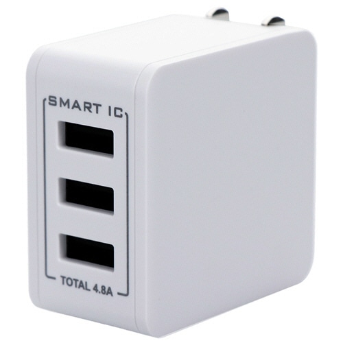 オウルテック USB Type-A 3ポートAC充電器 ホワイト OWL-ACU348AS-WH 1個