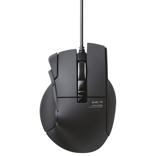 エレコム DUX MMOゲーミングマウス 10ボタン ブラック M-DUX30BK 1個