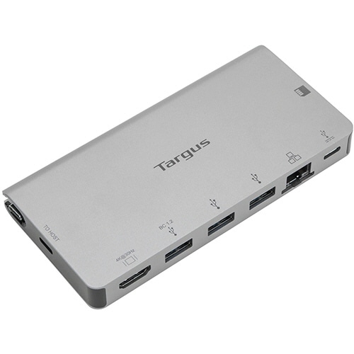 Targus USB-C 4K HDMI ドッキングステーション カードリーダー 100W PDパススルー充電対応 シルバー DOCK414 1個