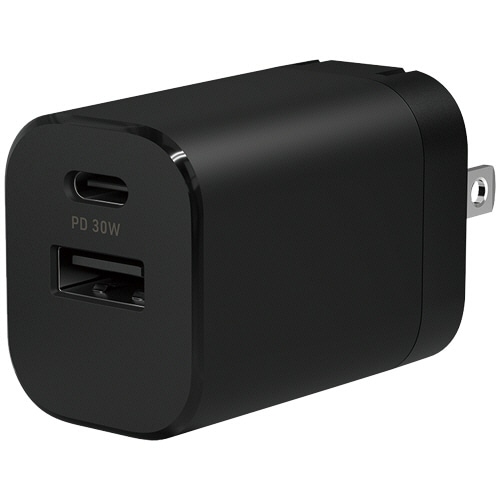 オウルテック PD30W対応 小型AC充電器 ブラック OWL-APD30A1C1-BK 1個