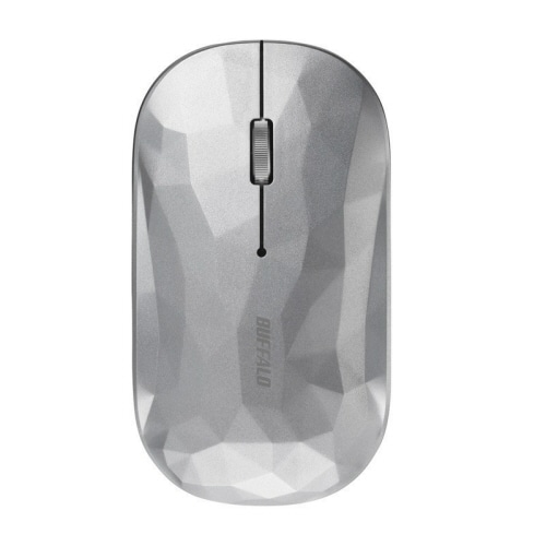 バッファロー 薄型 3ボタン Bluetooth BlueLEDマウス ジオメトリー シルバー BSMBB330GSV 1個