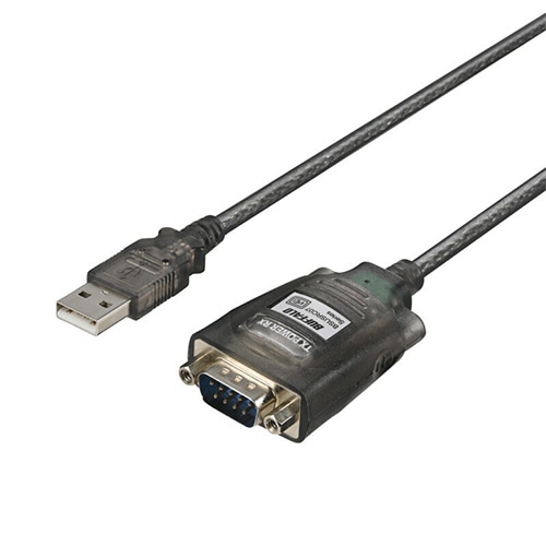 バッファロー USBシリアル変換ケーブル (A)オス-(D-Sub9pin)オス ブラックスケルトン 0.5m BSUSRC0705BS 1本