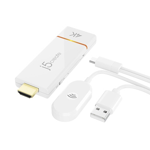 ｊ５　Ｃｒｅａｔｅ　４Ｋ　ＨＤＭＩ　ワイヤレスドングルレシーバー　ホワイト　ＪＶＡＷ７６　１パック