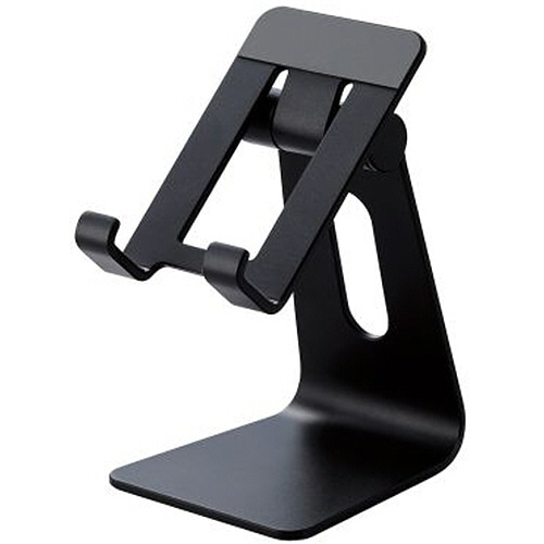 エレコム アルミ製スマホスタンド ブラック P-DSCHALBKN 1個