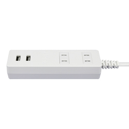 トップランド USB付きコンセントタップ 1m・2個口 STPA10-WT 1個