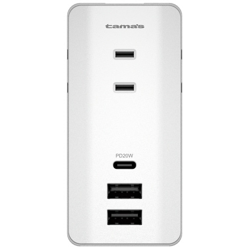 多摩電子工業　ＡＣタップ＆ＵＳＢ　ＰＤ２０Ｗ　ホワイト　ＴＳＫ１１８Ｕ２ＣＷ　１個