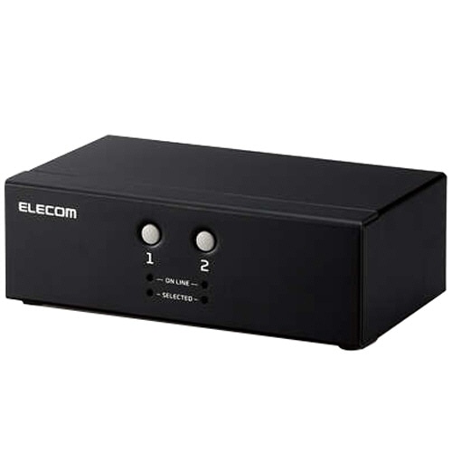 エレコム KVM切替器(VGA・2ポート用) 2台切替 KVM-NVXSN2 1台