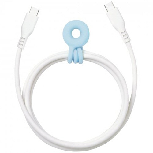 ソニック ユートリムエル しなやかシリコンUSBケーブル ホワイト 1m UL-7042-W 1本