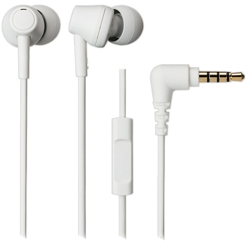 オーディオテクニカ サスティナブル素材 マイク付きイヤホン ホワイト ATH-CK350XIS WH 1個