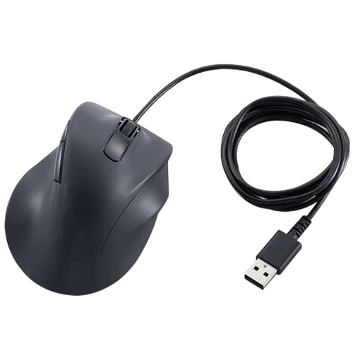 エレコム 静音 有線マウス EX-G 5ボタン Sサイズ ブラック M-XGS30UBSKBK 1個
