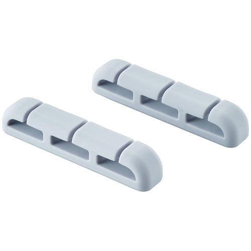 エレコム 固定型ケーブルホルダー ライトグレー EKC-CHS02LGY 1パック(2個)