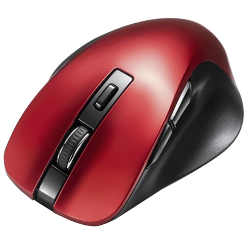 サンワサプライ BluetoothブルーLEDマウス 5ボタン レッド MA-BB518R 1個