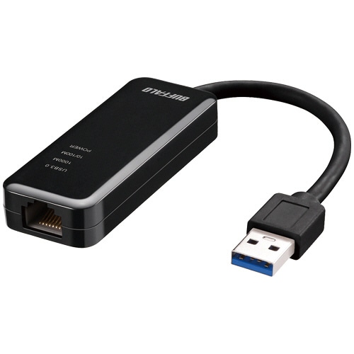 バッファロー Giga対応 Type-A USB3.2(Gen1)用LANアダプター ブラック LUA5-U3-AGTE-BK 1個